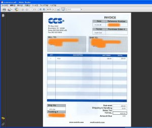 CCSへのPCHの注文書