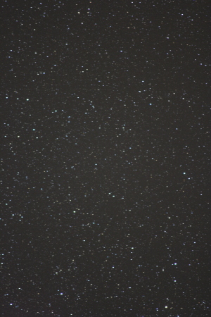 極軸あわせ後の初期撮影。彗星は写っていない。2010/11/03 0:32:32 115秒